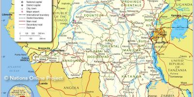 नक्शे के कांगो लोकतांत्रिक गणराज्य